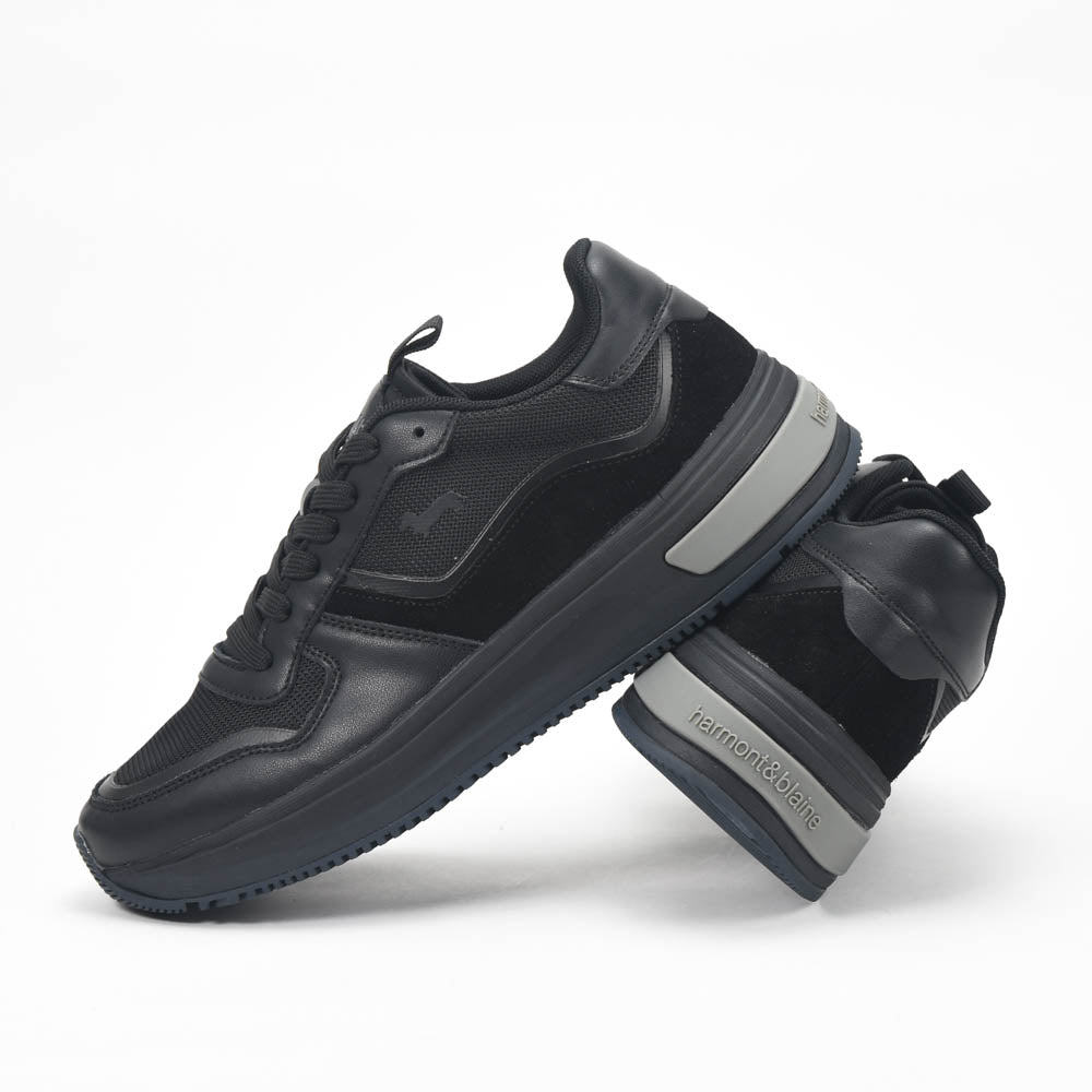 Harmont & Blaine Sneakers Cuir et Textile Noir Homme