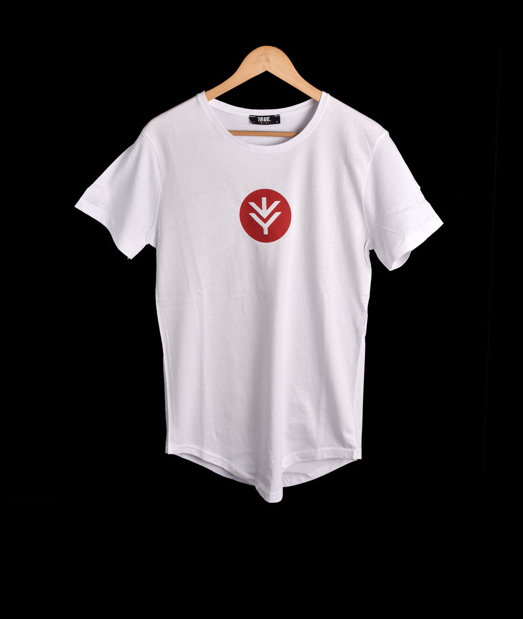 T-shirt BLANC 2 LOGO ROUGE Y