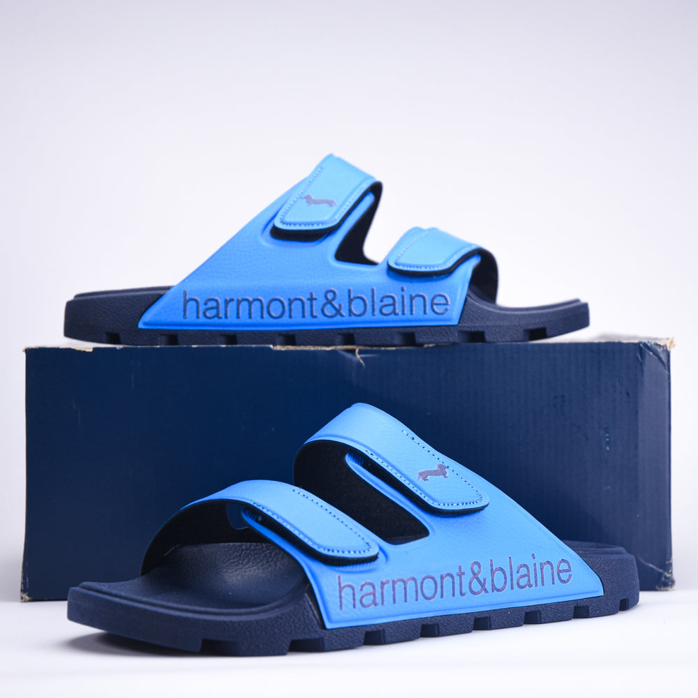 CIABATTA UOMO BLUBBER - LOGO AZZURRO - BLU﻿ 1
