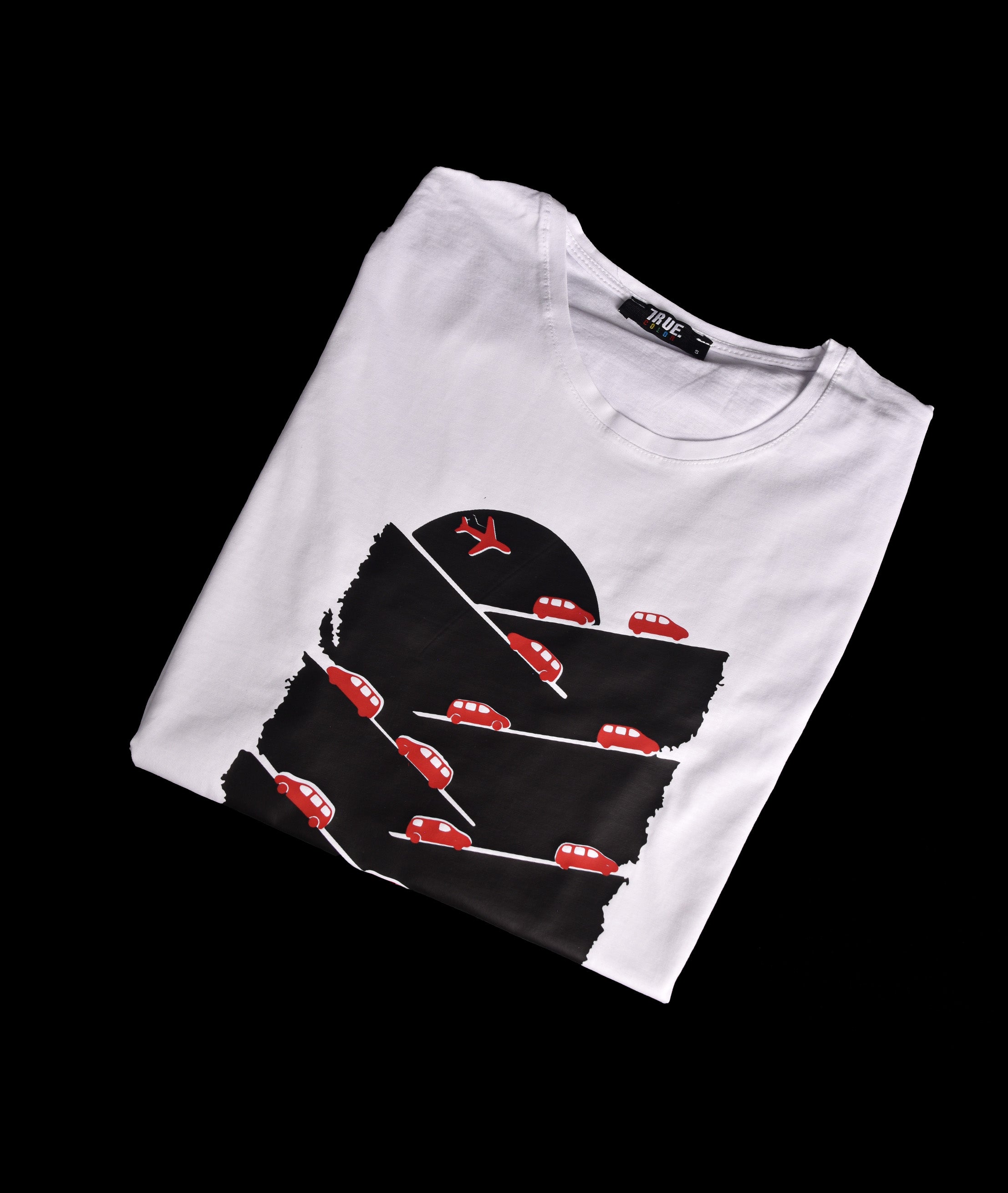 T-shirt BLANC 2 MOTIF VOITURES