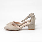 André Escarpins à Bride Daim Beige Femme