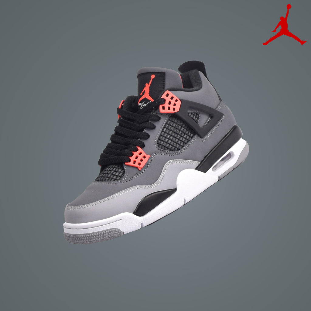 Jordan Sneakers Design Inspiré Gris et Rouge Homme