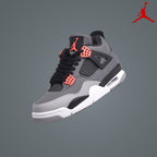 Jordan Sneakers Design Inspiré Gris et Rouge Homme