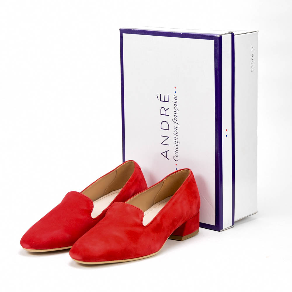 André Mocassins Femme Jubba Élégants Rouge