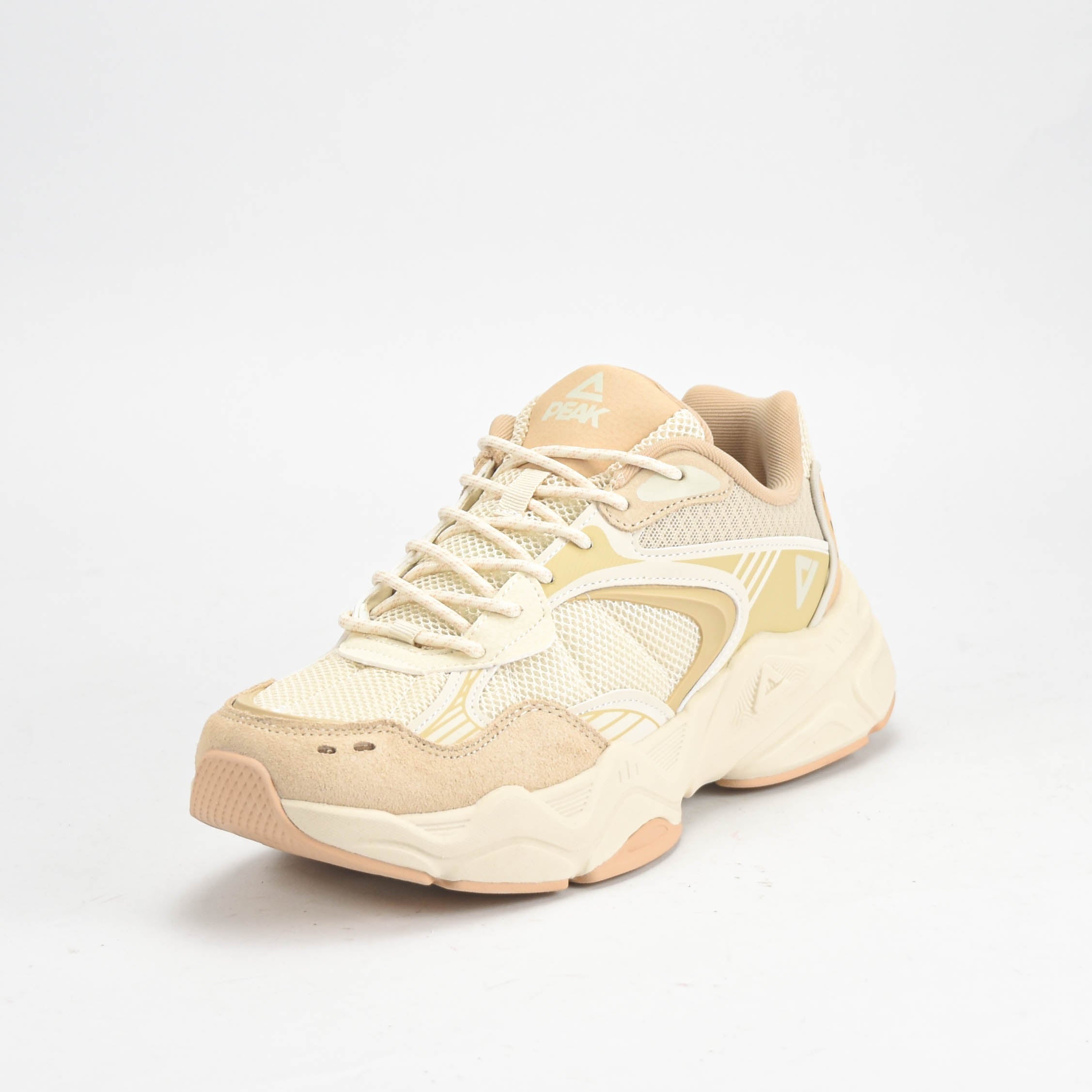Peak Baskets Chunky Style Beige Confortables Unisexe