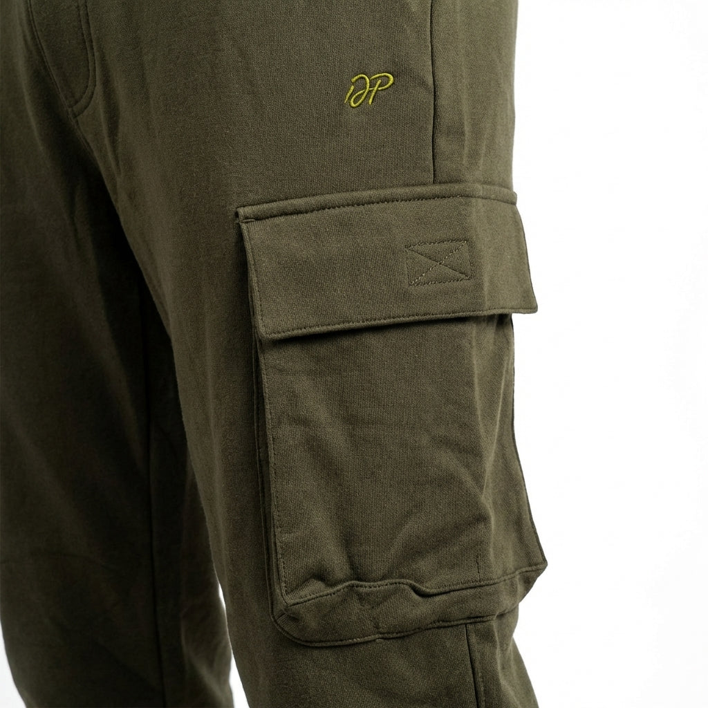 DEPART Pantalon Jogging Cargo Slim Homme Kaki