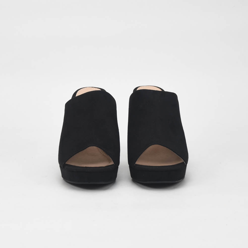 André Mules à Talons Hauts Noir Élégantes Femme