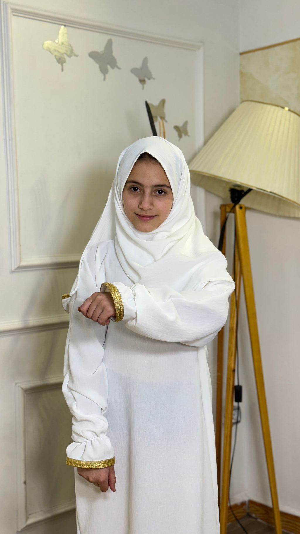 Kimland Takem de Prière Blanc Élégant pour Fille
