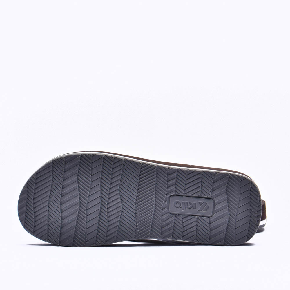 Kito Claquettes Tongs Confortables Marron Homme