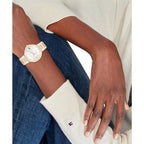 Tommy Hilfiger Montre Élégante Dorée Rose Femme