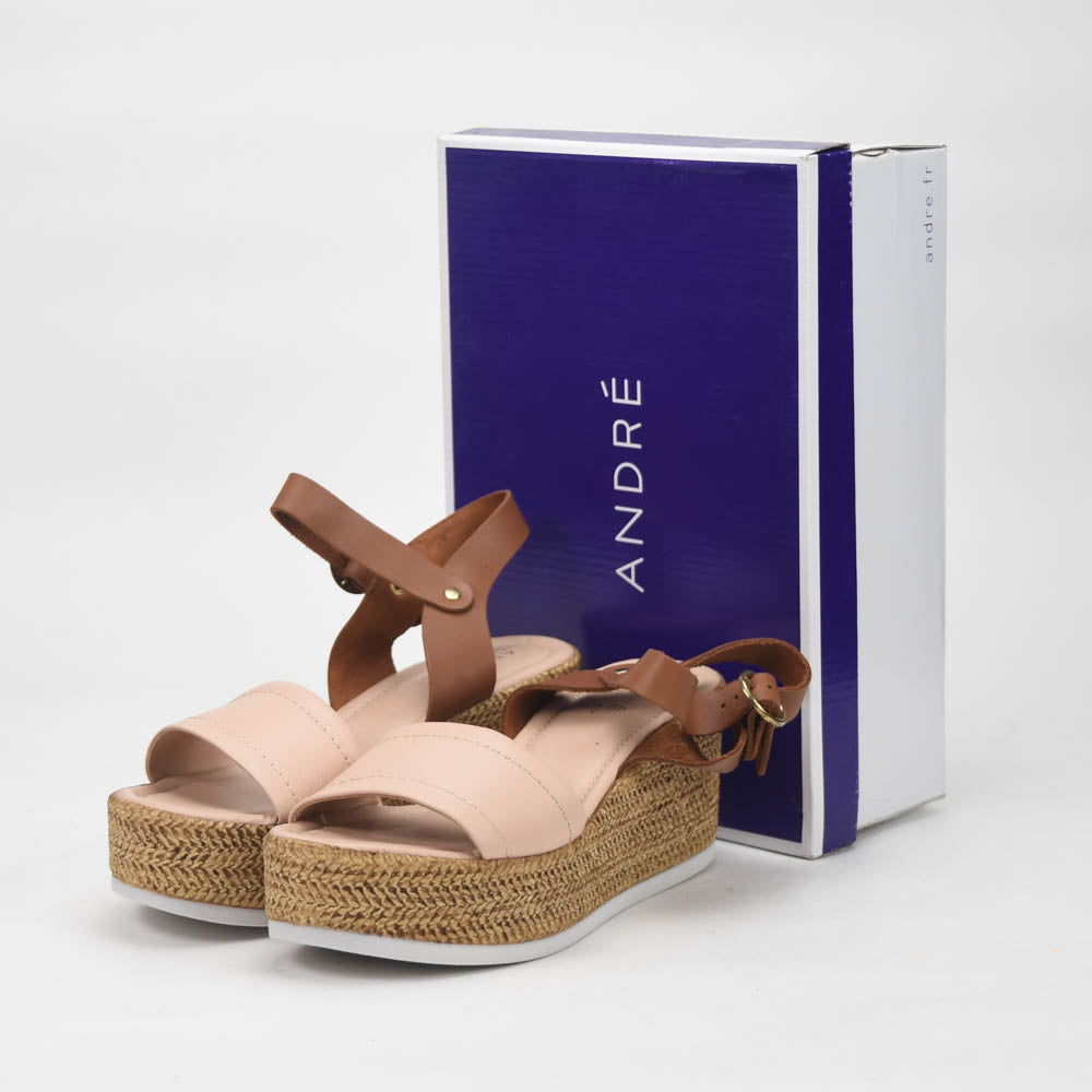 André Sandales Compensées Style Espadrille Femme
