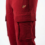 DEPART Pantalon Jogging Cargo Slim Bordeaux Homme