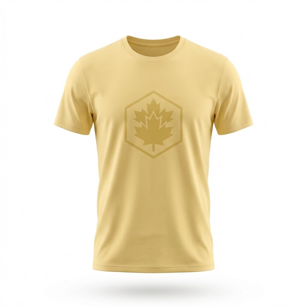 Kimland T-shirt Jaune Logo Feuille Homme