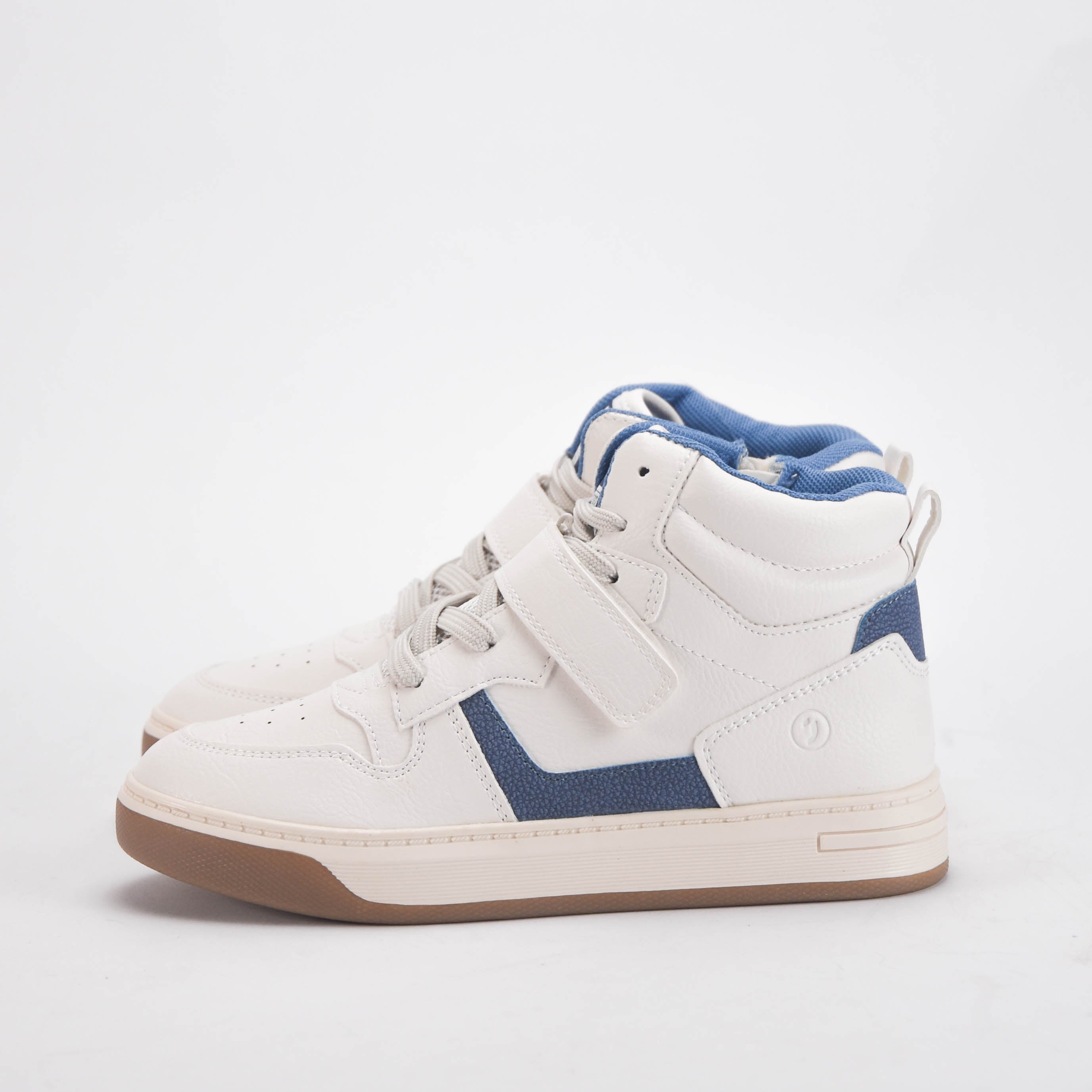 Safety Jogger Baskets Montantes Vegan Blanc et Bleu Junior