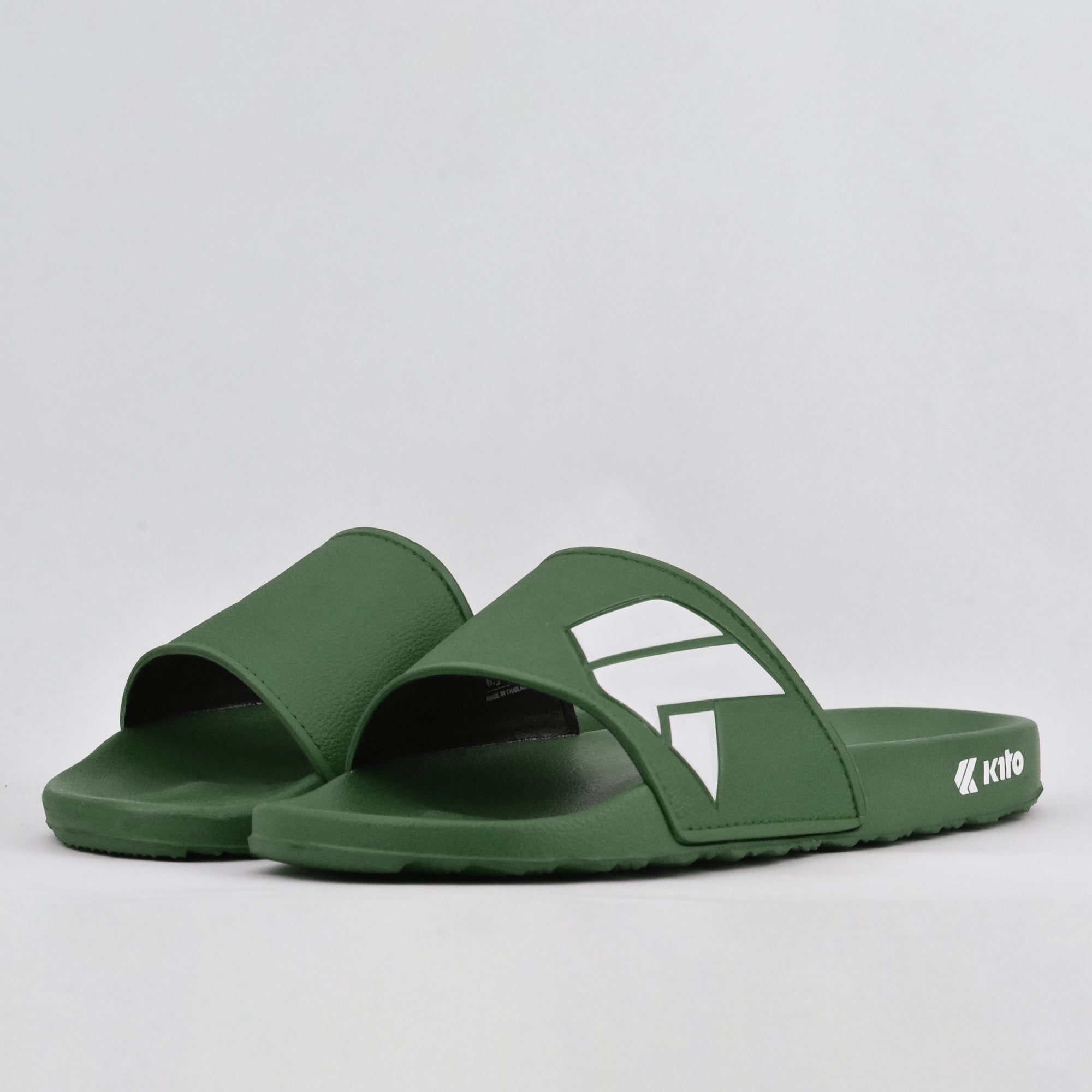 Kito Claquettes Olive Confortables pour Homme