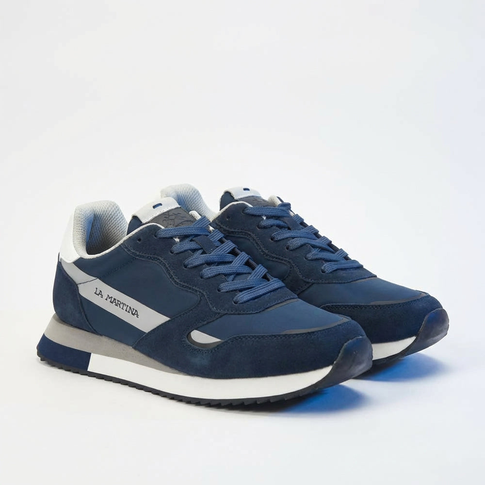 La Martina Baskets Style Décontracté Bleu Homme