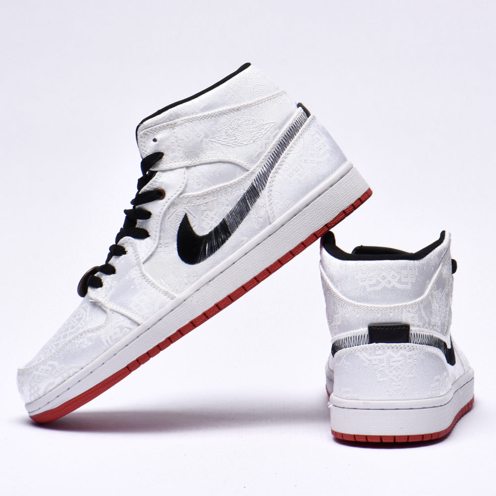 Nike Air Jordan 1 Retro High Sneakers Blanc Rouge Homme
