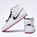 Nike Air Jordan 1 Retro High Sneakers Blanc Rouge Homme
