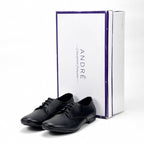 André Chaussures Derby Cuir Noir Élégantes Femme