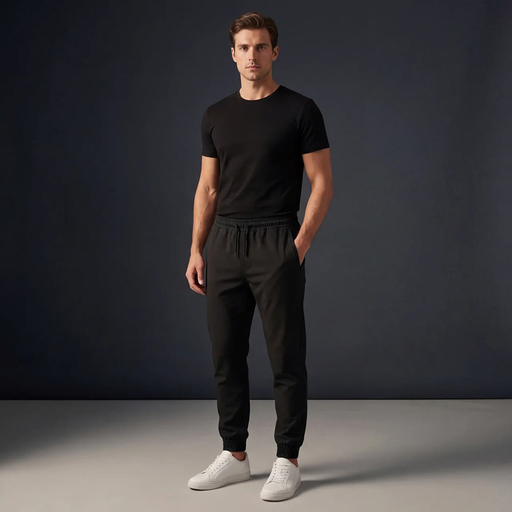 DEPART Pantalon Jogger Noir Confortable Homme