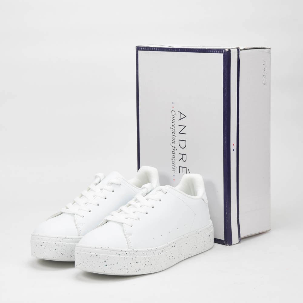 André Baskets Basses Plateforme Blanc Femme