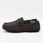 Massimo Mocassins Élégants en Cuir Marron Homme