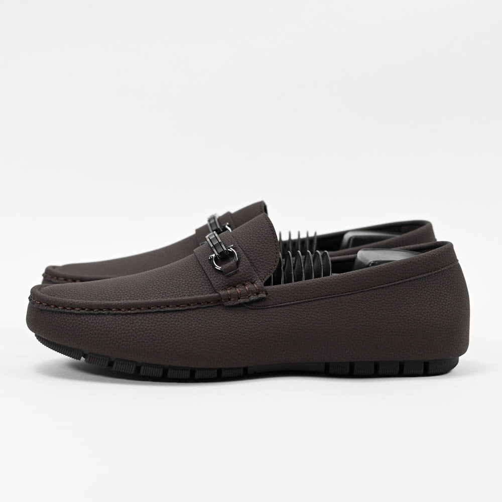 Massimo Mocassins Élégants en Cuir Marron Homme