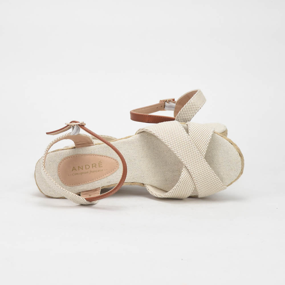 André Sandales Compensées Style Espadrille Femme