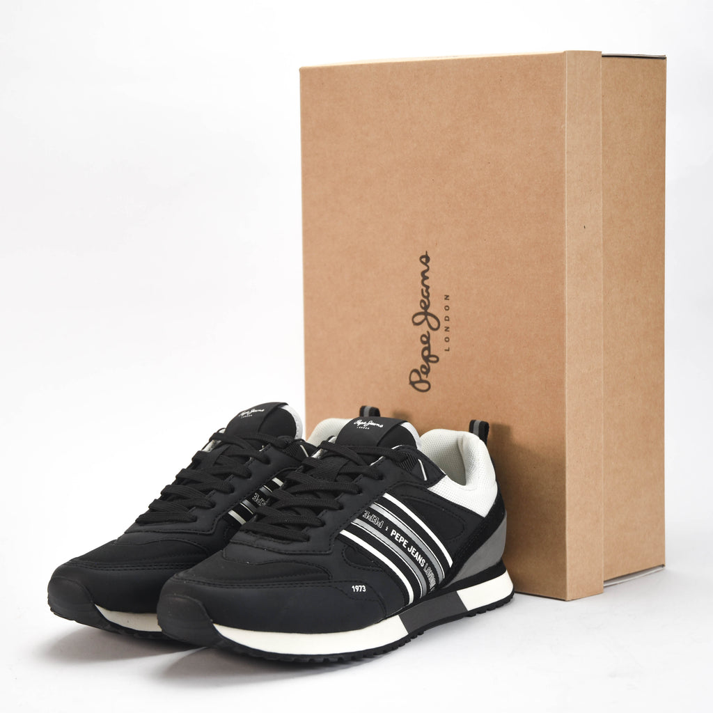 Pepe Jeans Baskets Basses Style Rétro Homme Noir