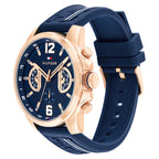 Montre Tommy Hilfiger Sport Cadran Bleu Bracelet Silicone Homme