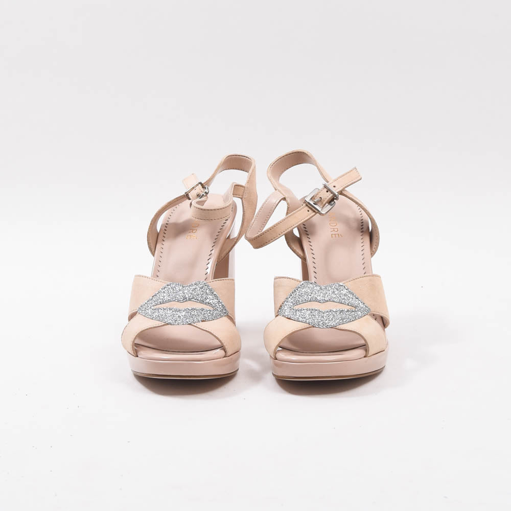 André Sandales à Talons et Détail Pailleté Femme