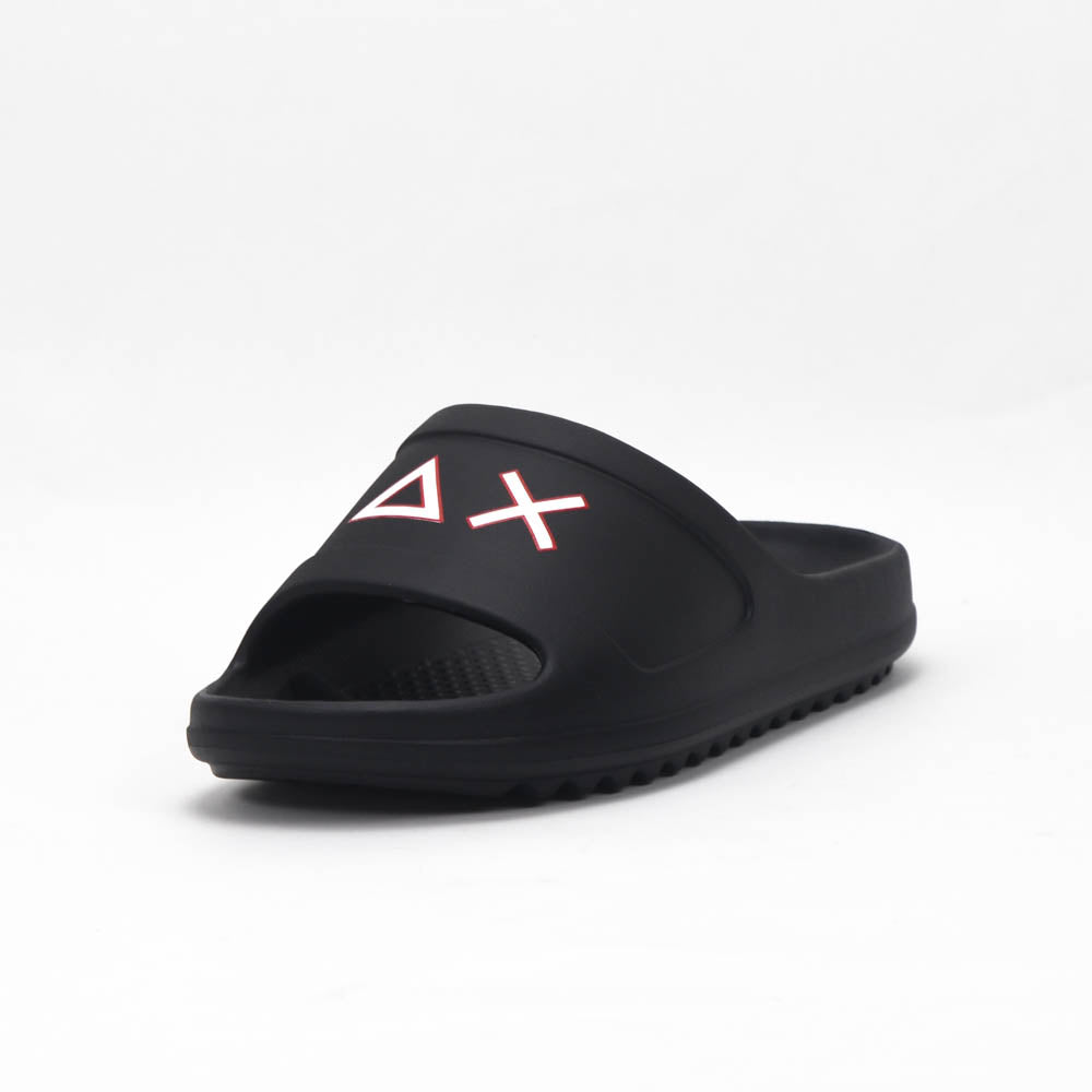 SUN68 Claquettes Logo Noir Confortable Homme