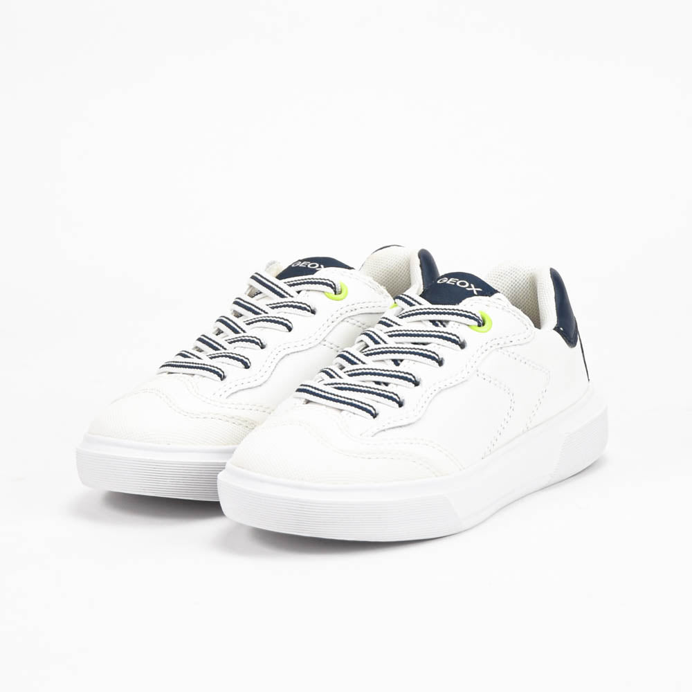 Geox Baskets Respirantes Enfant Blanc et Bleu