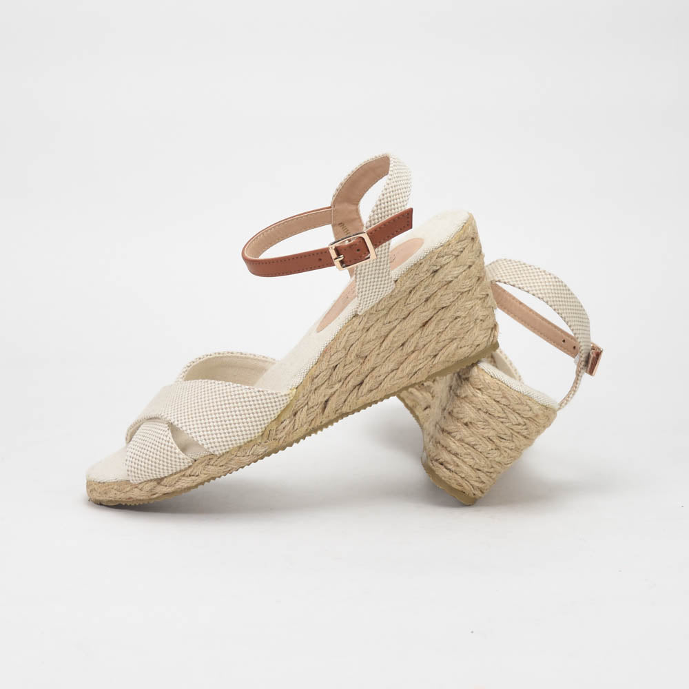 André Sandales Compensées Style Espadrille Femme