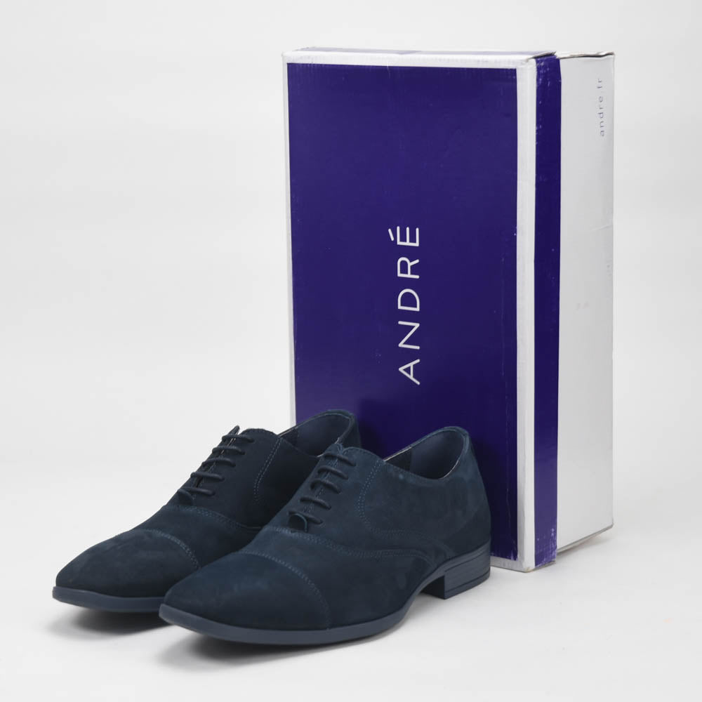 André Chaussures Richelieu Daim Bleu Élégant Homme