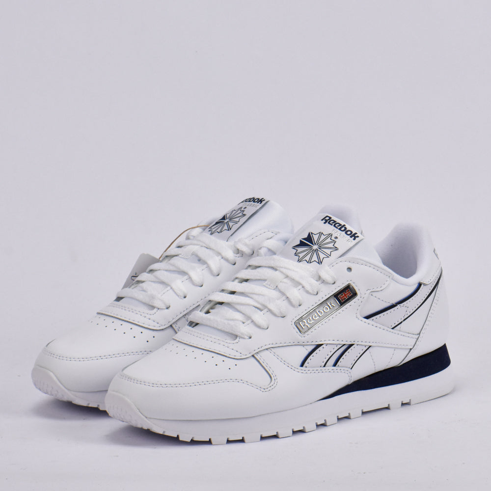 REEBOK CLASSIC LEATHER WHITE/WHITE/NAVY﻿ 2