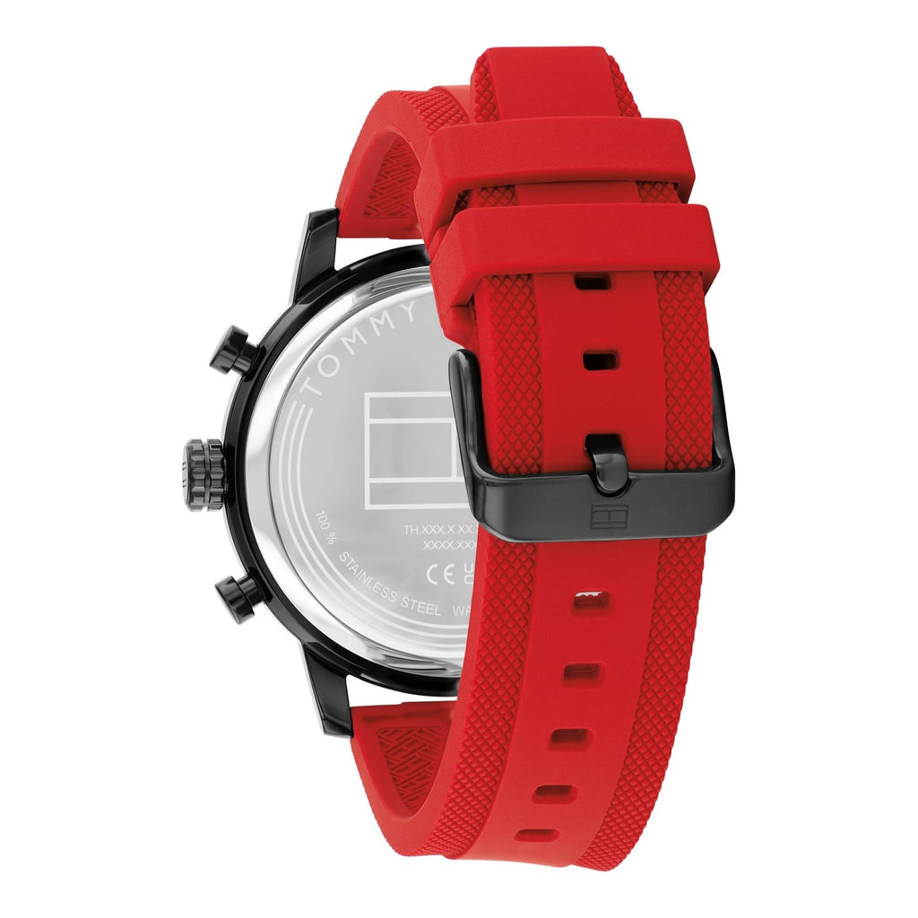 Tommy Hilfiger Montre Chronographe Sportive Bracelet Silicone Homme