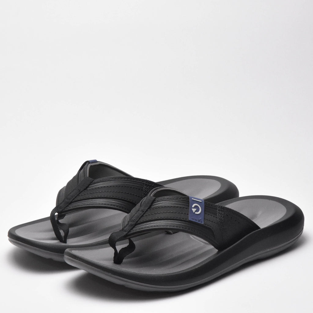 Cartago Luxemburgo Tongs Confortables Homme Noir et Gris