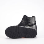 Chicco Bottines Noires avec Détails Argentés Fille