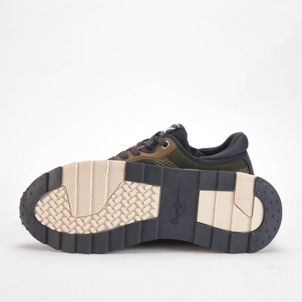 Pepe Jeans Sneakers Kenton Kaki et Noir Homme