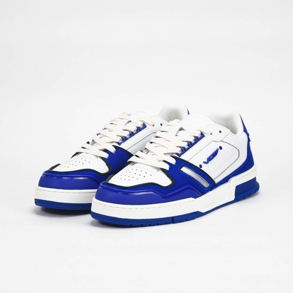 VO7 Sneakers Basses Style Urbain Blanc et Bleu Homme