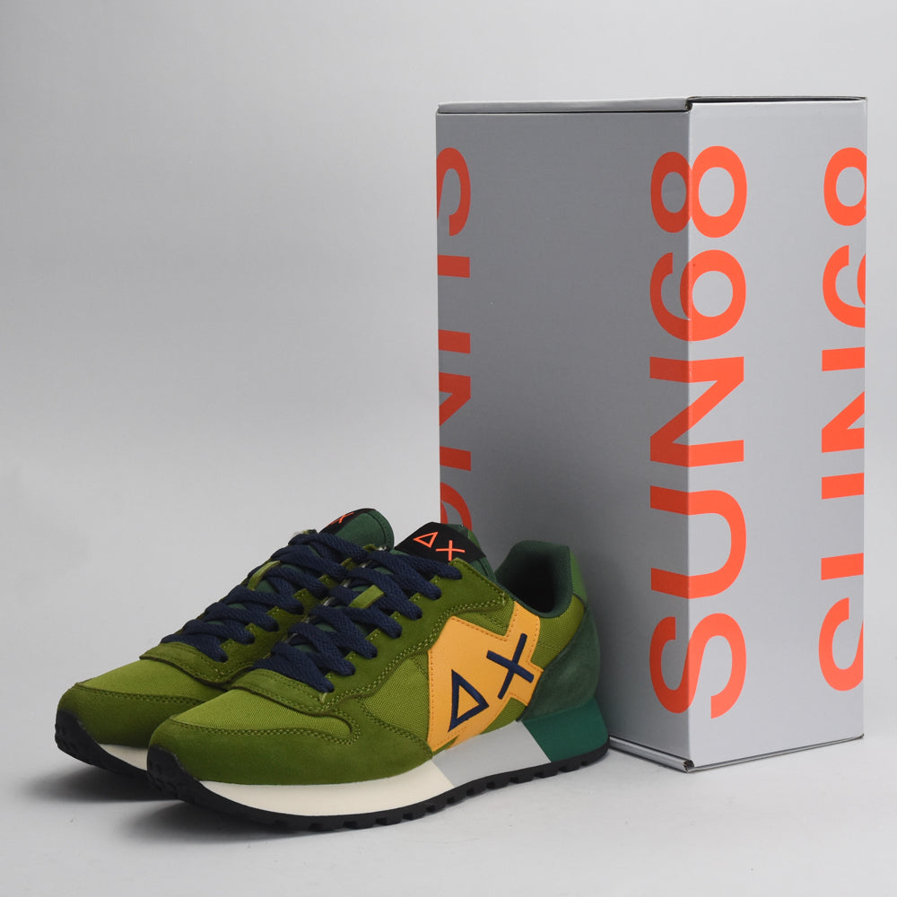 SUN68 Sneakers Jaki Solid en Daim et Textile Homme
