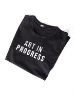 T-shirt Noir Art In Progress Homme Style Décontracté
