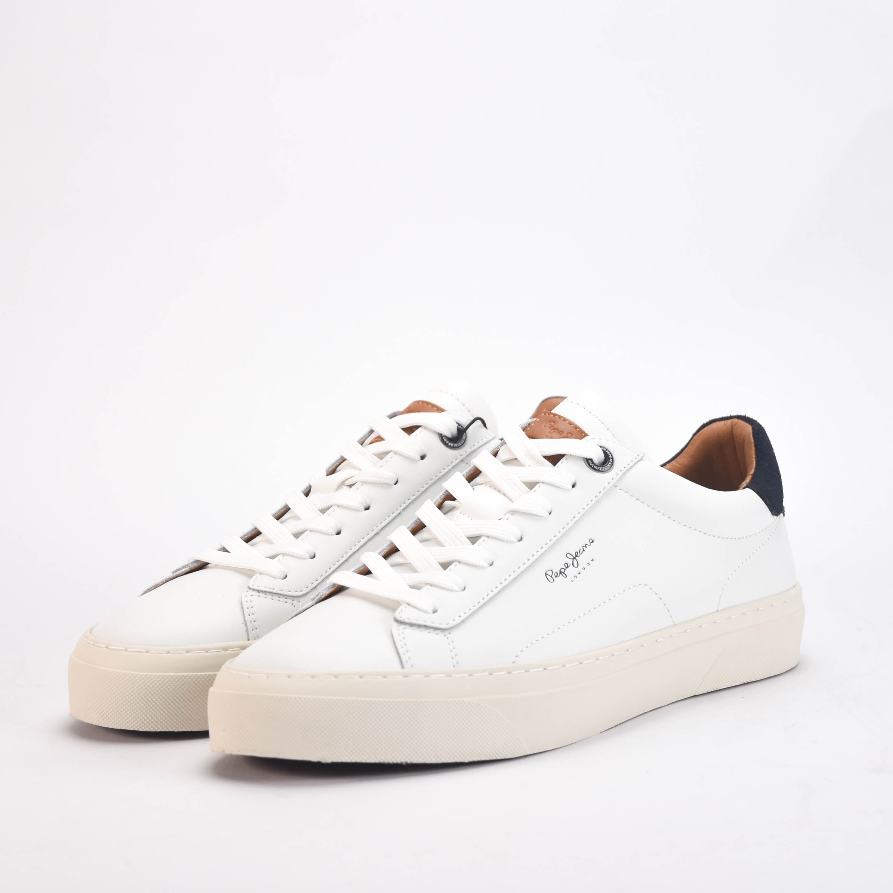 Pepe Jeans Sneakers en Cuir Blanc Homme