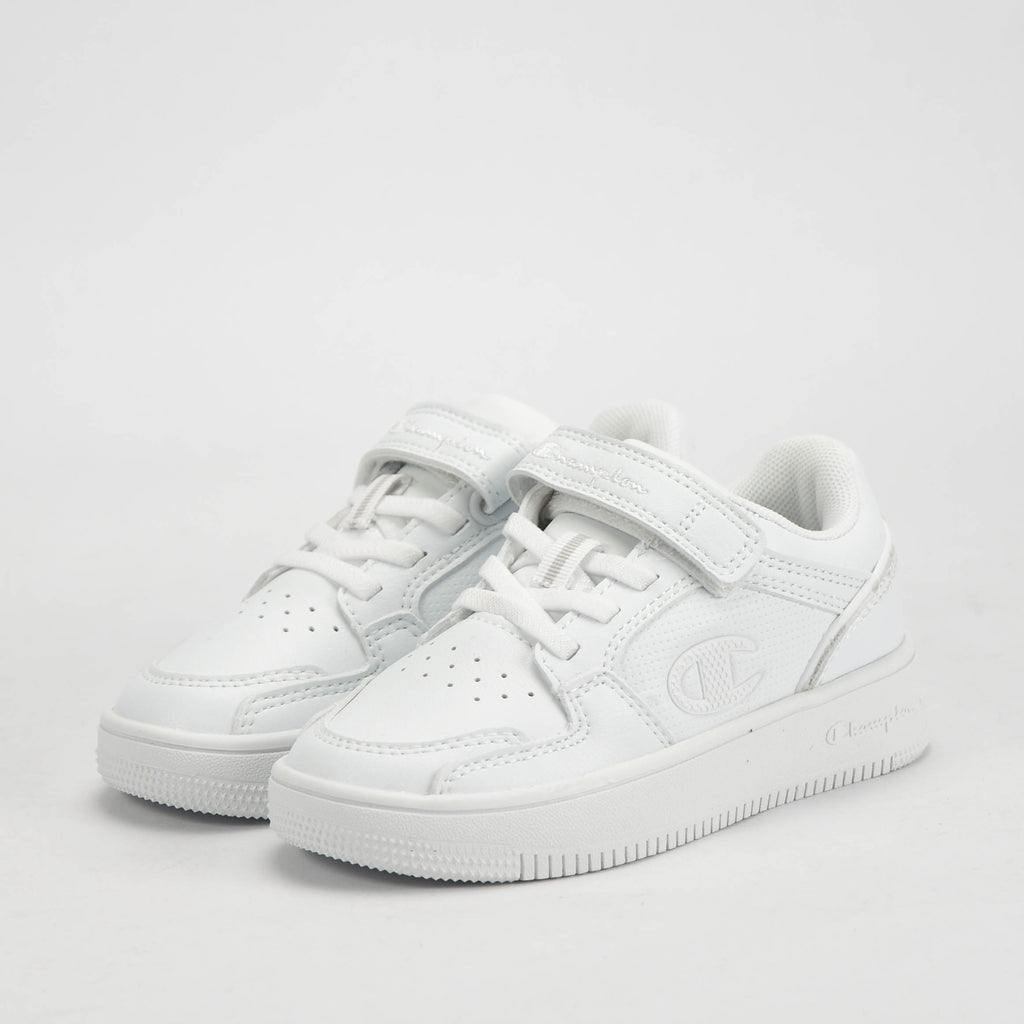 Champion Baskets Basses Blanches à Velcro Enfant