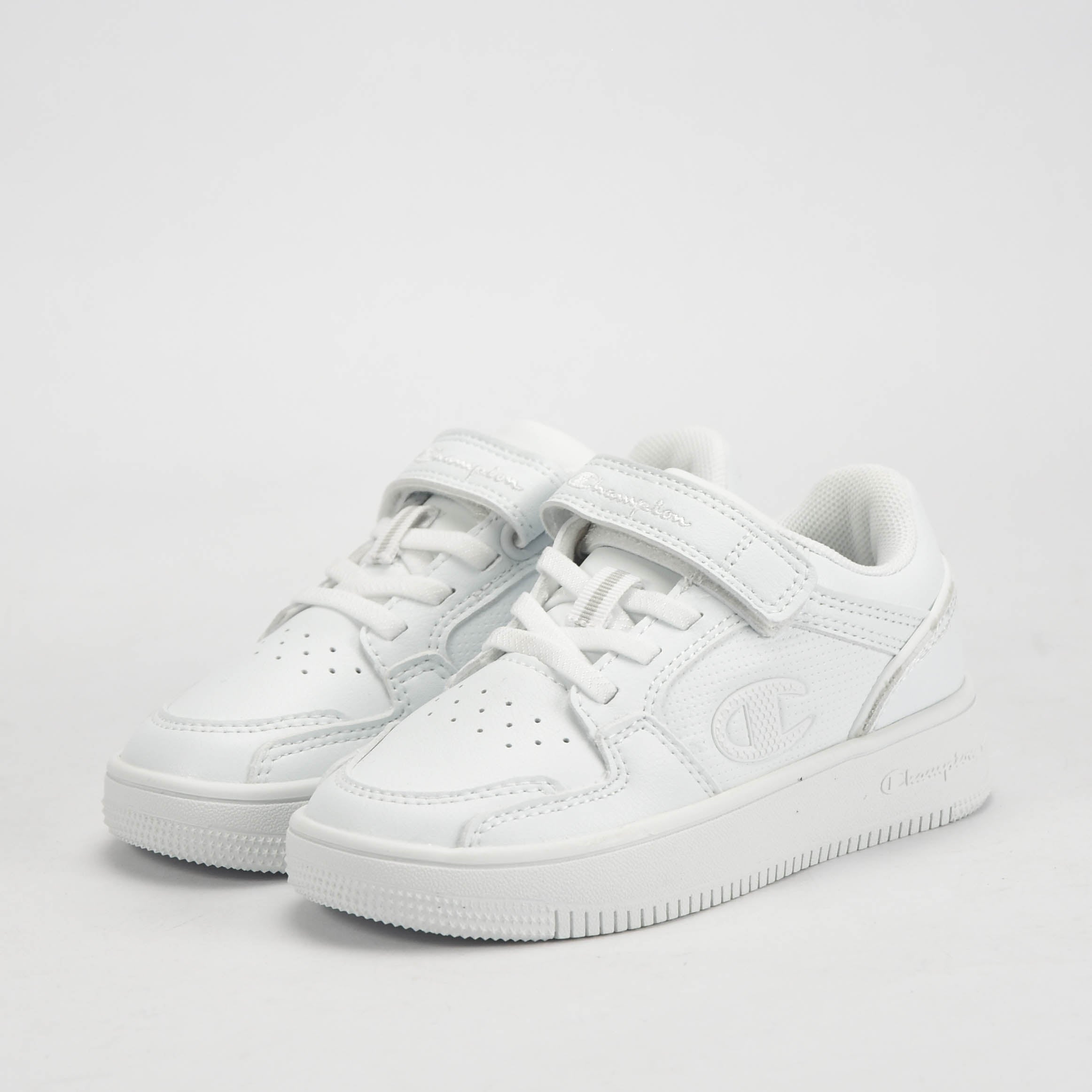 Champion Baskets Basses Blanches à Velcro Enfant