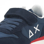 SUN68 Sneakers en Daim et Textile à Scratch pour Enfant