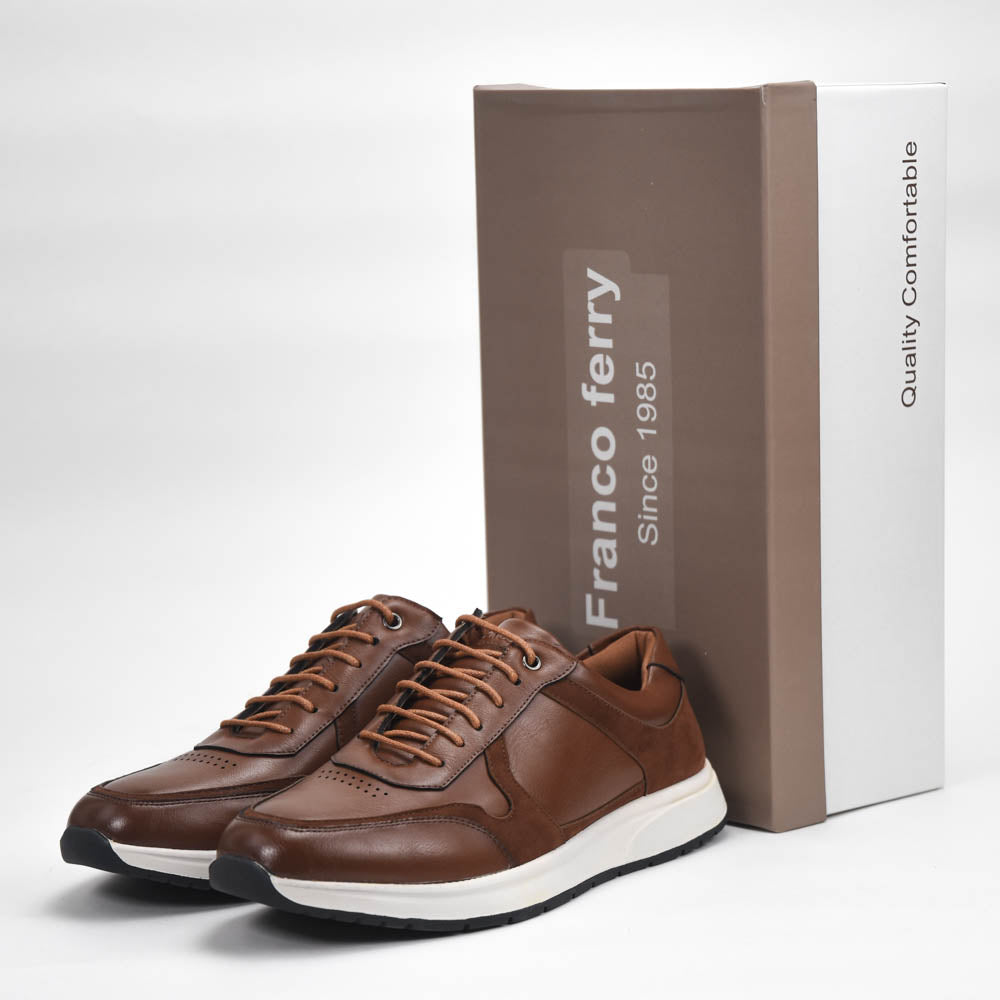 Franco Ferry Chaussures Sneakers Cuir Élégantes Homme