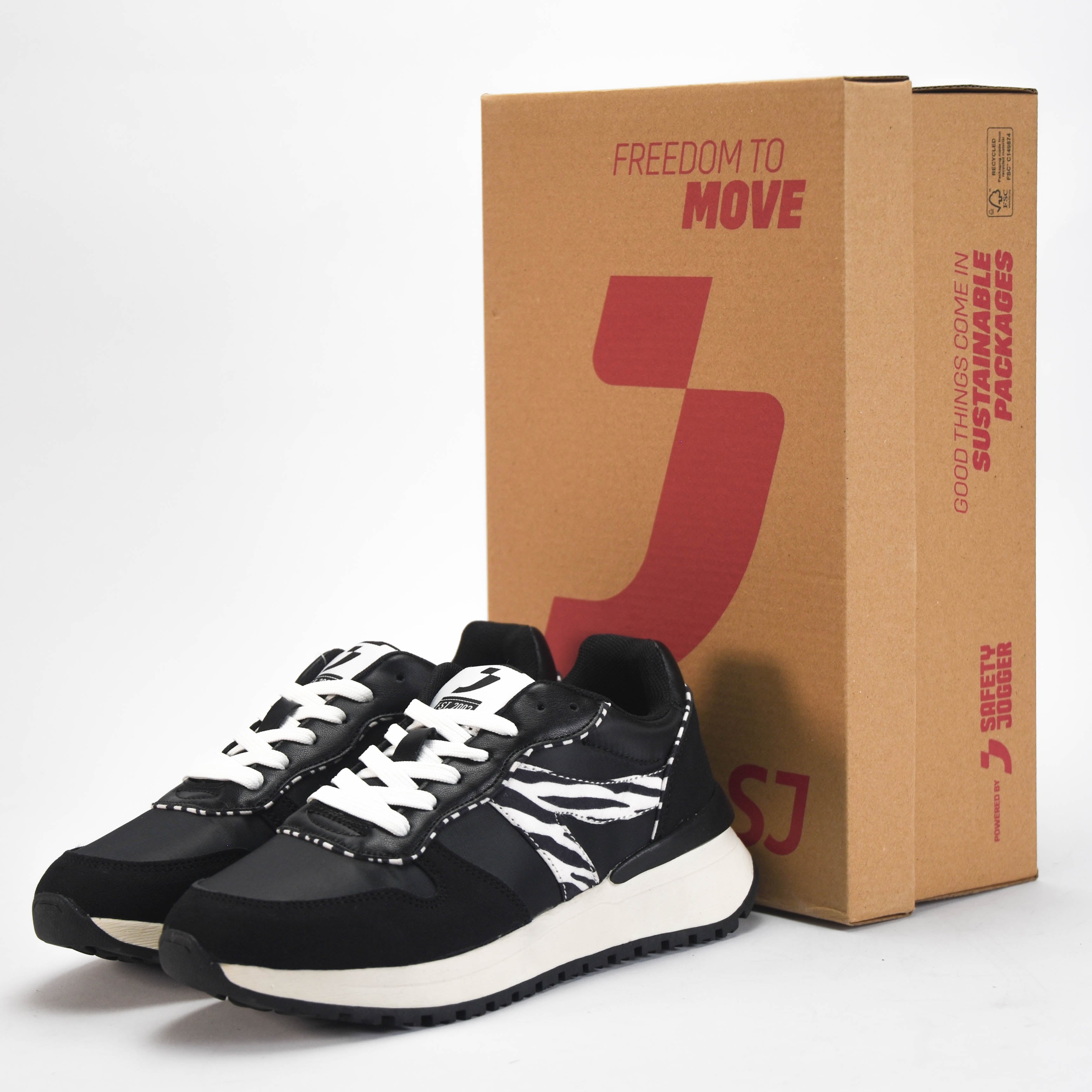 Safety Jogger Baskets Mode Légères Motif Zèbre Femme