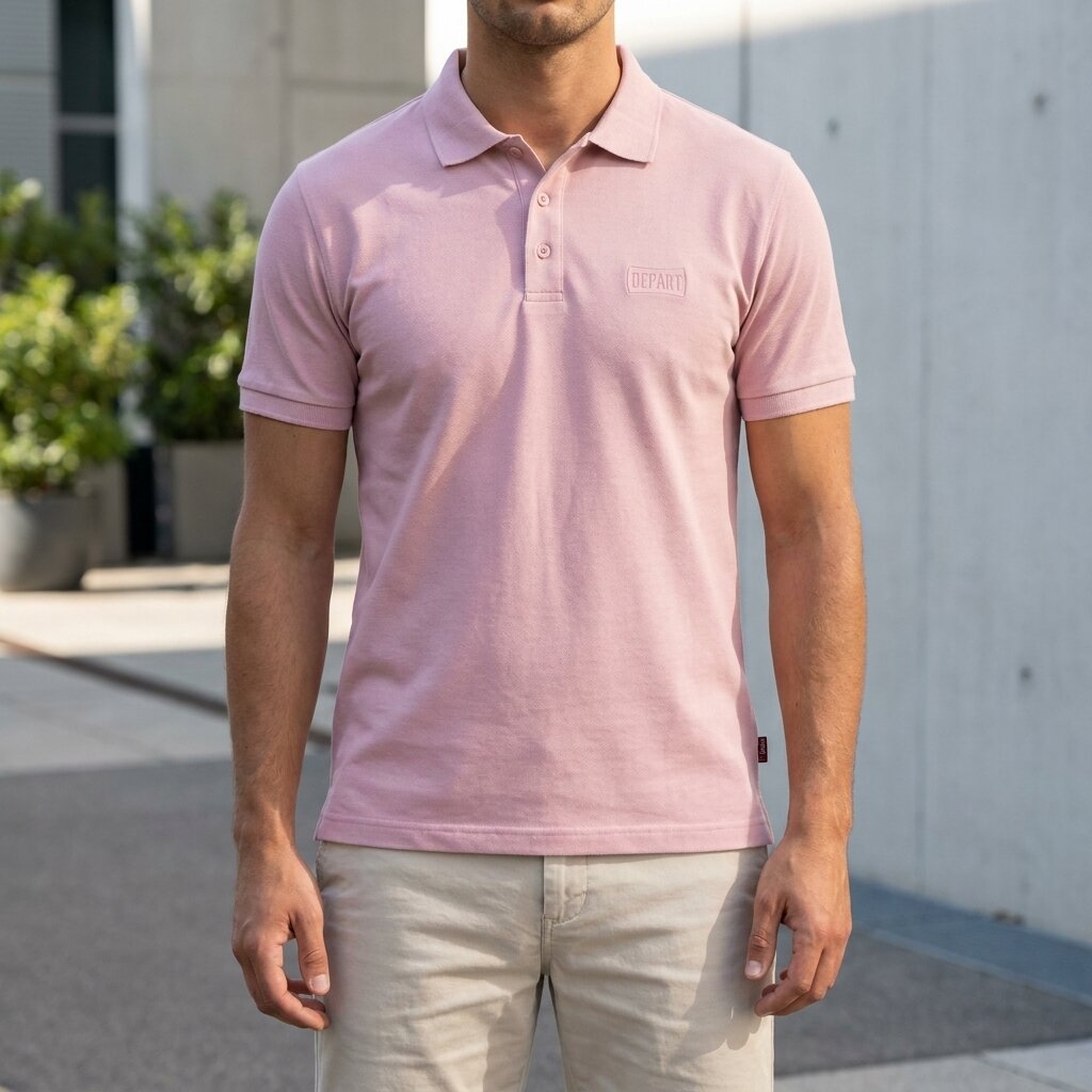 Kimland Polo Homme Rose Élégant et Confortable